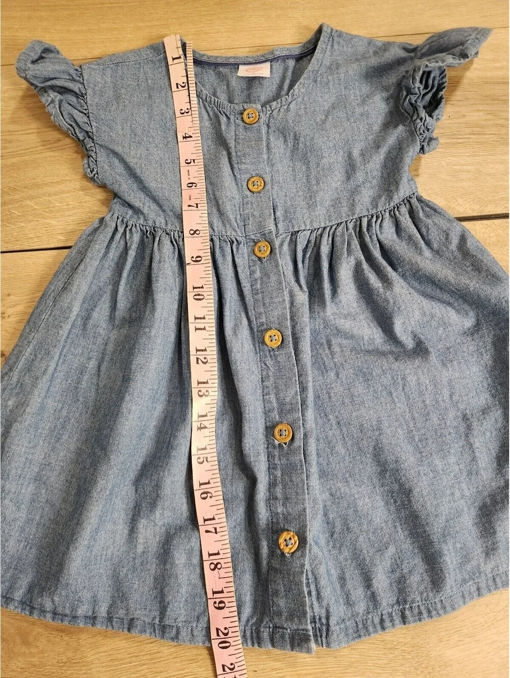 Old Navy Girls 2T Tan Cardigan Sweater Knit Equestrian Horse Pony & Denim Dress